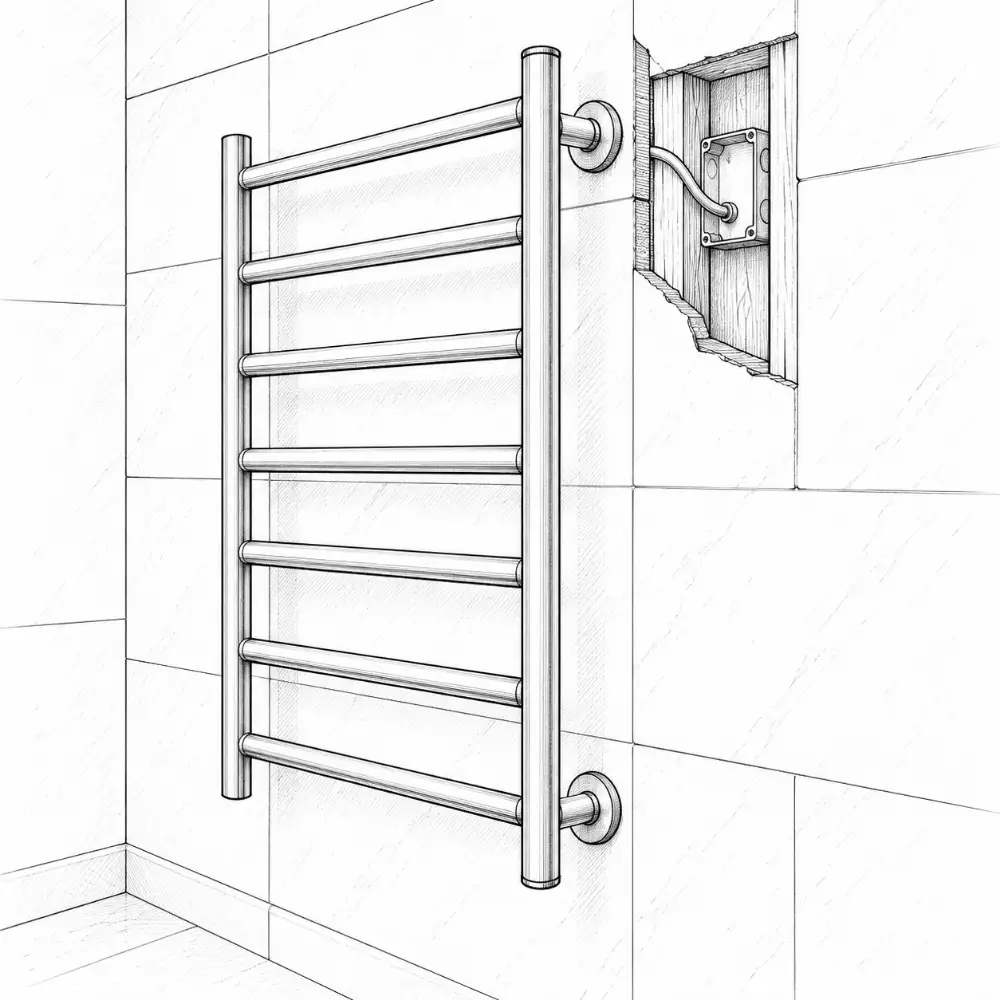 Wall towel warmer