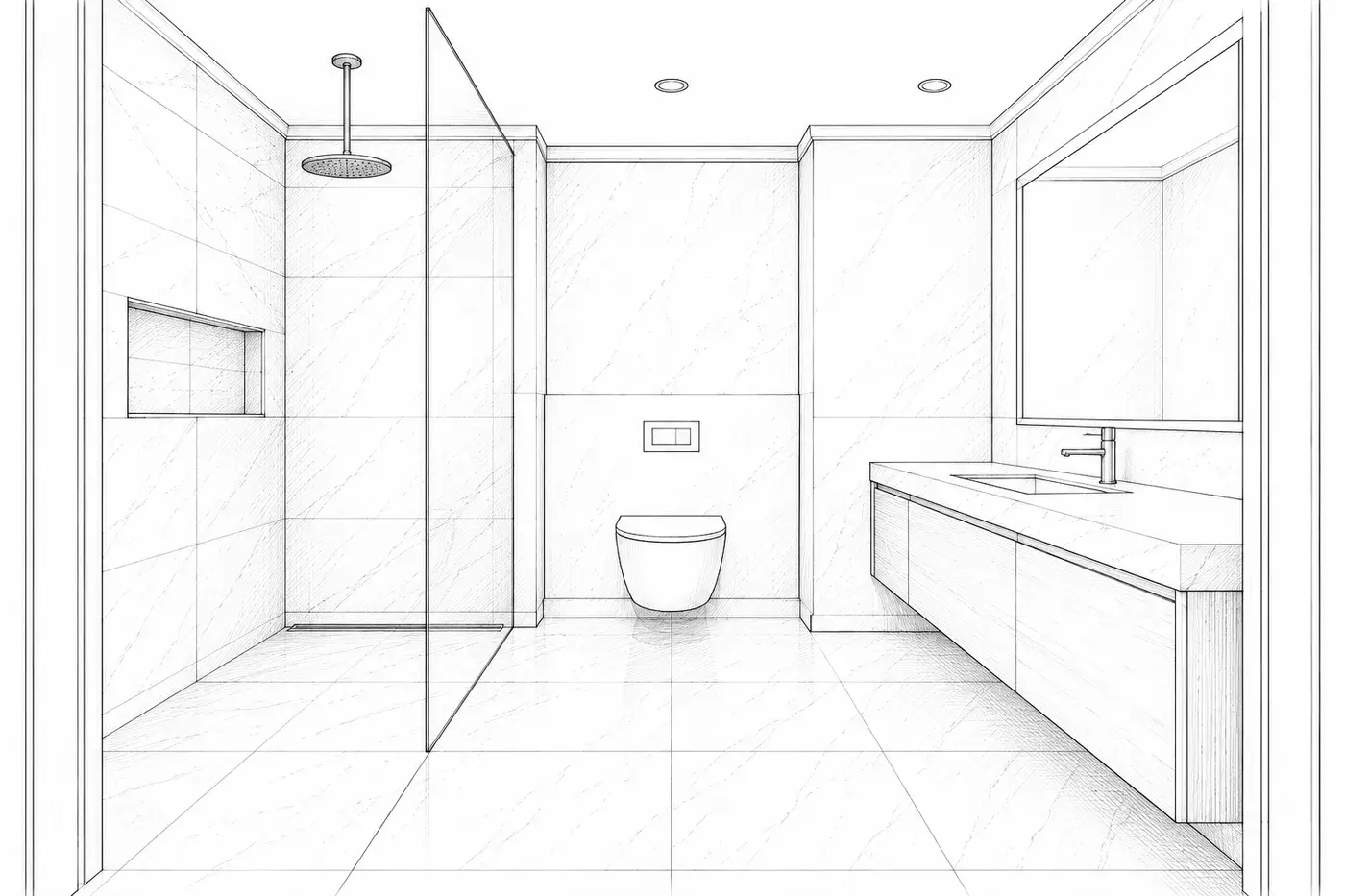 Drawing: bathroom