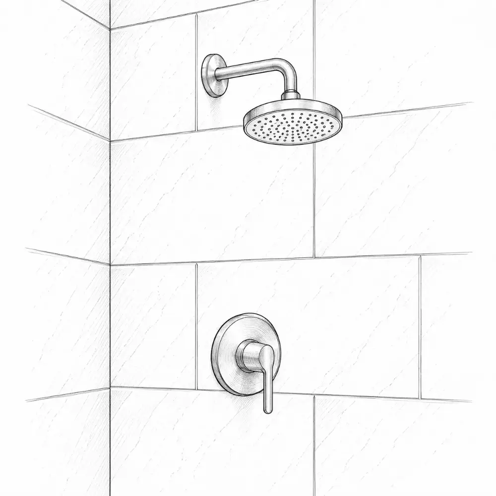 Shower arm and head