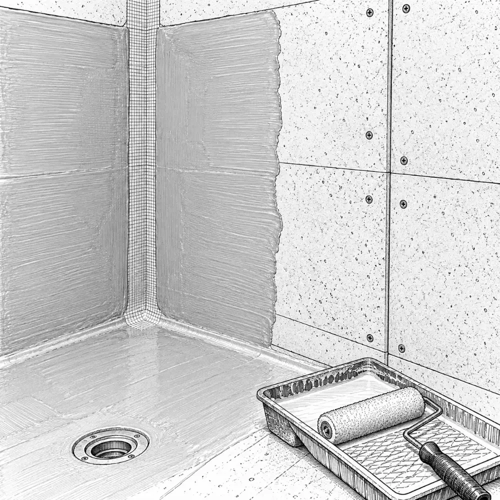 Roller applying membrane