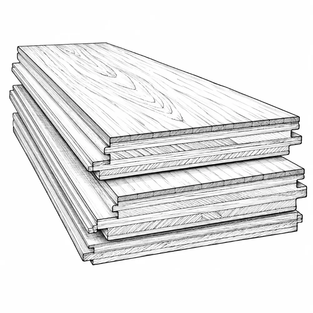 Engineered plank layers