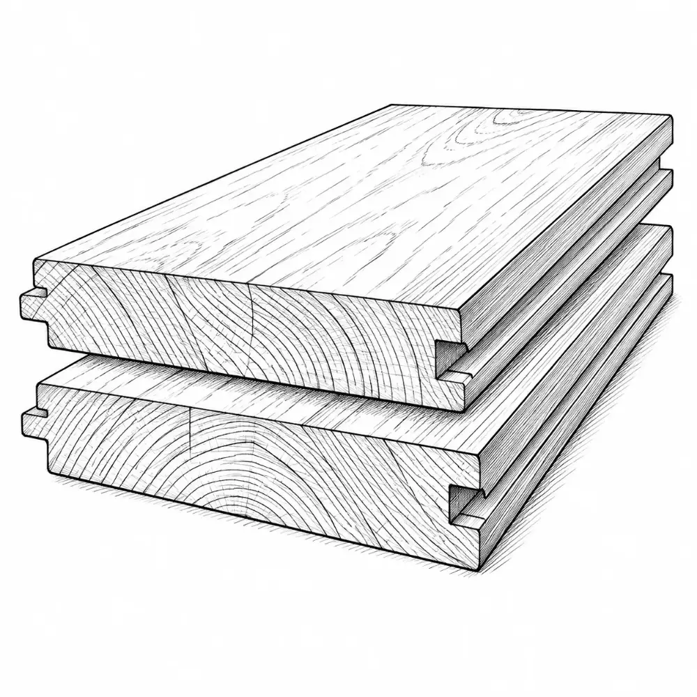 Hardwood planks