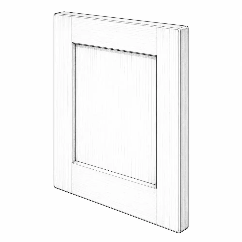 Door with vinyl wrapped profile