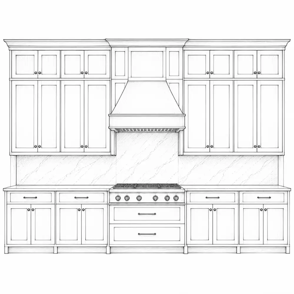 Small cabinets above wall cabinets to ceiling