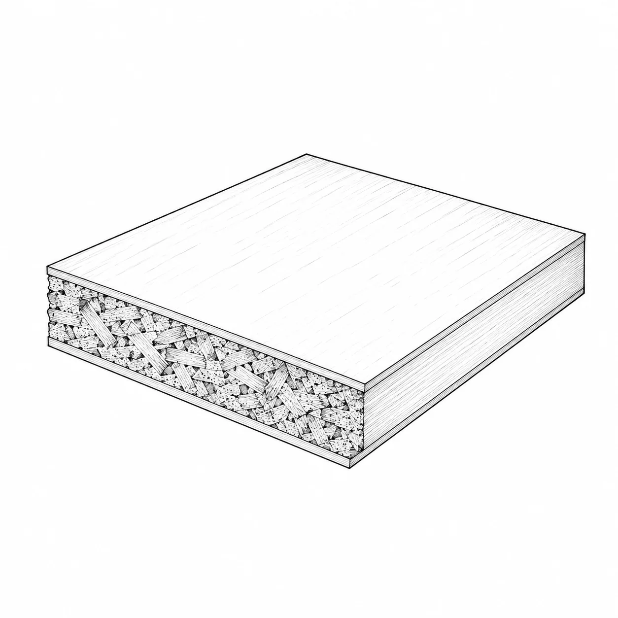 Board with printed surface layer