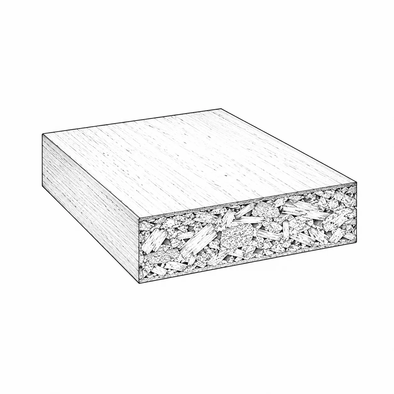 Coarse chip edge