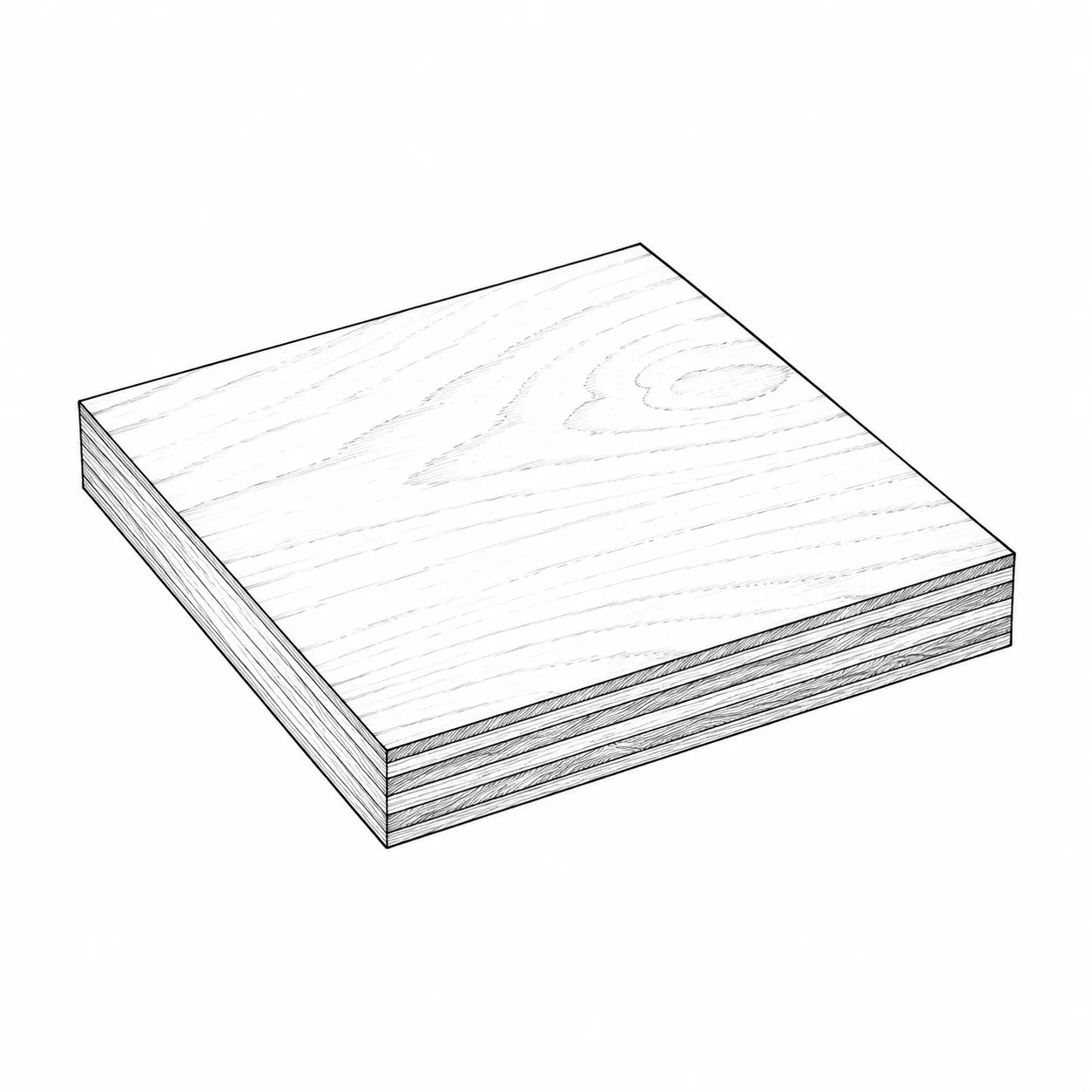 Layered veneer edge