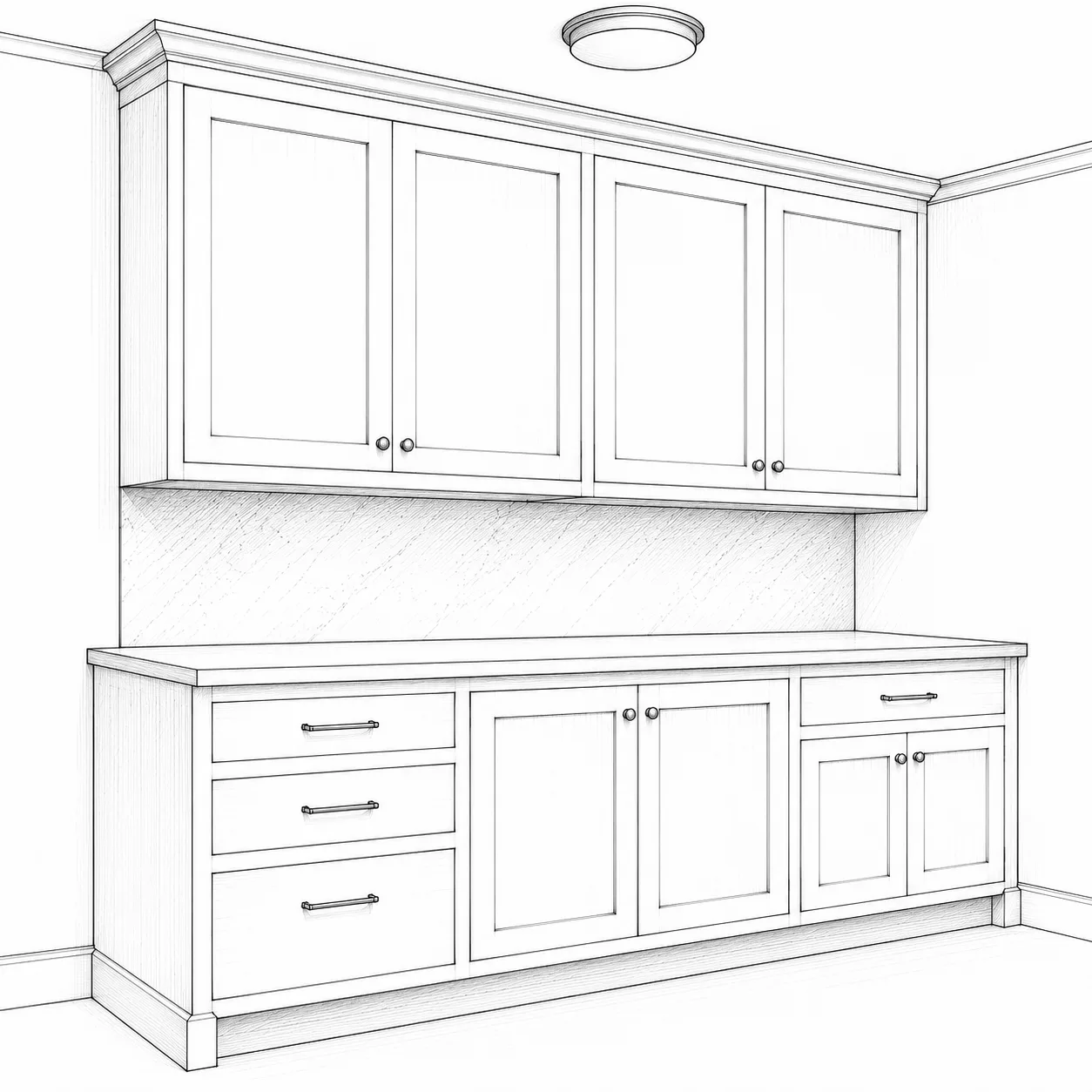 Drawing: poor lighting (kitchen)