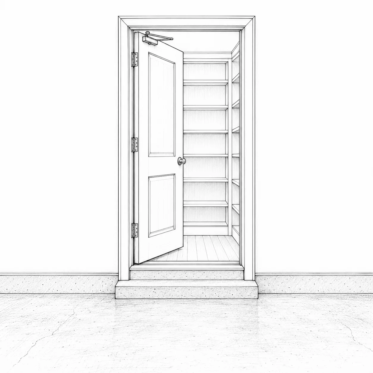Door from garage into pantry