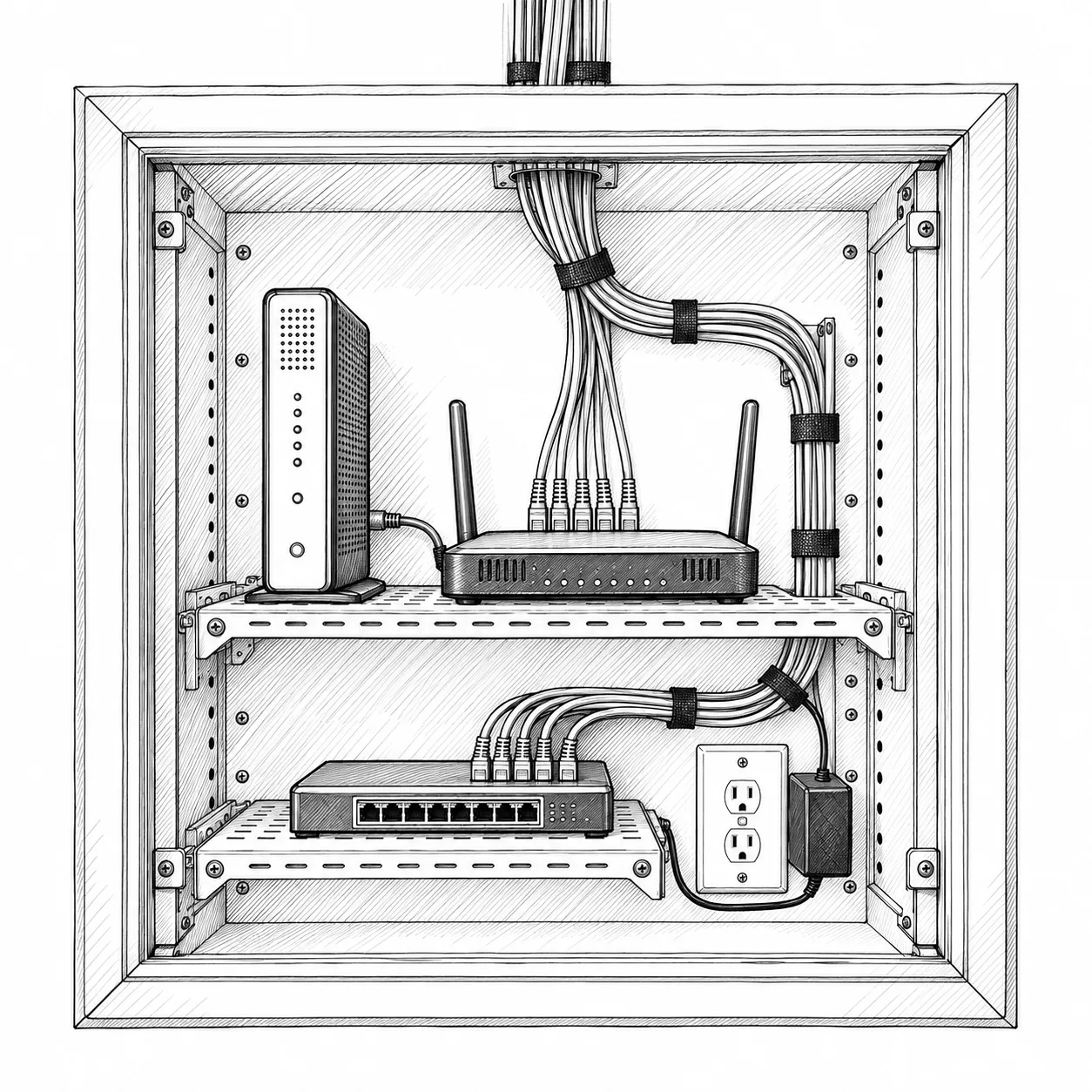 Structured media enclosure