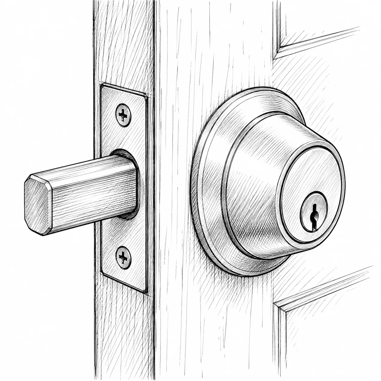 Deadbolt with 1″ throw
