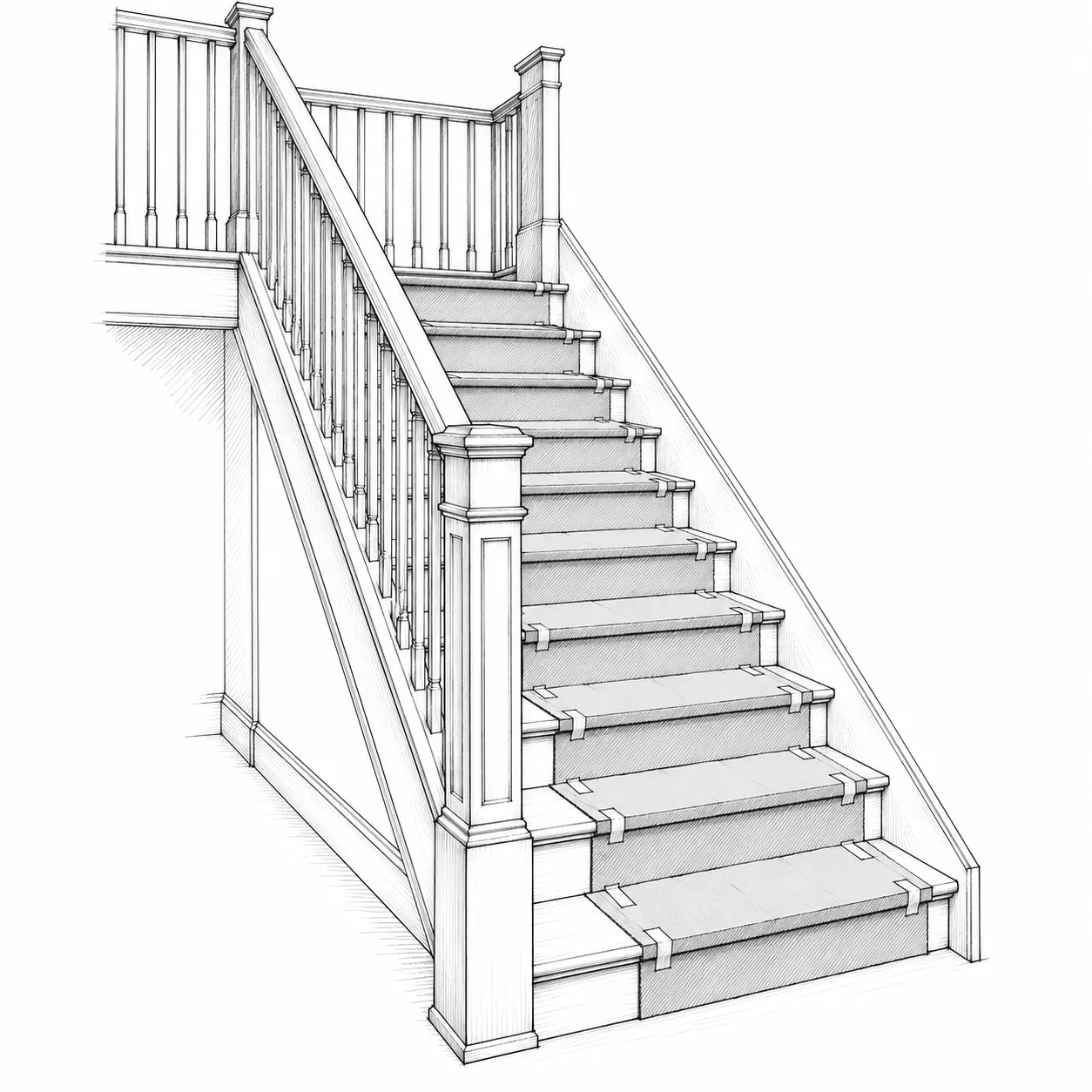 Covered stair treads