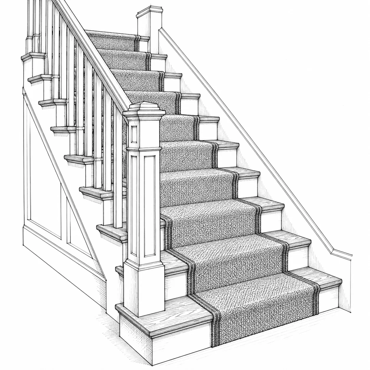 Runner on stairs