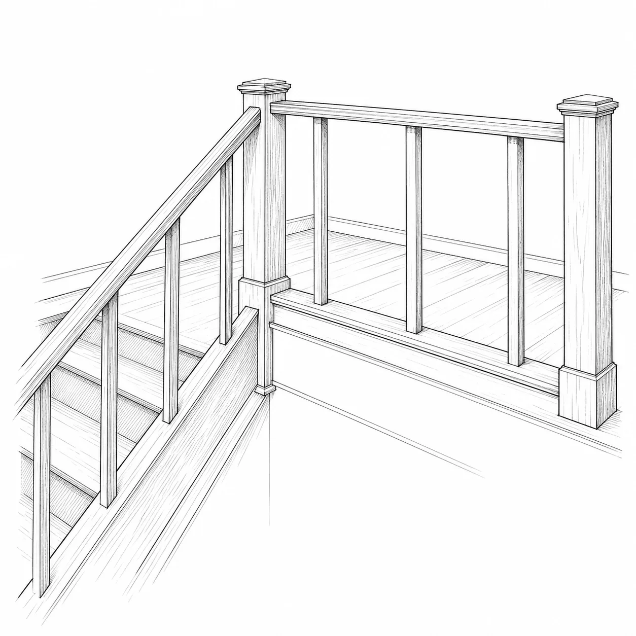 Wide balusters