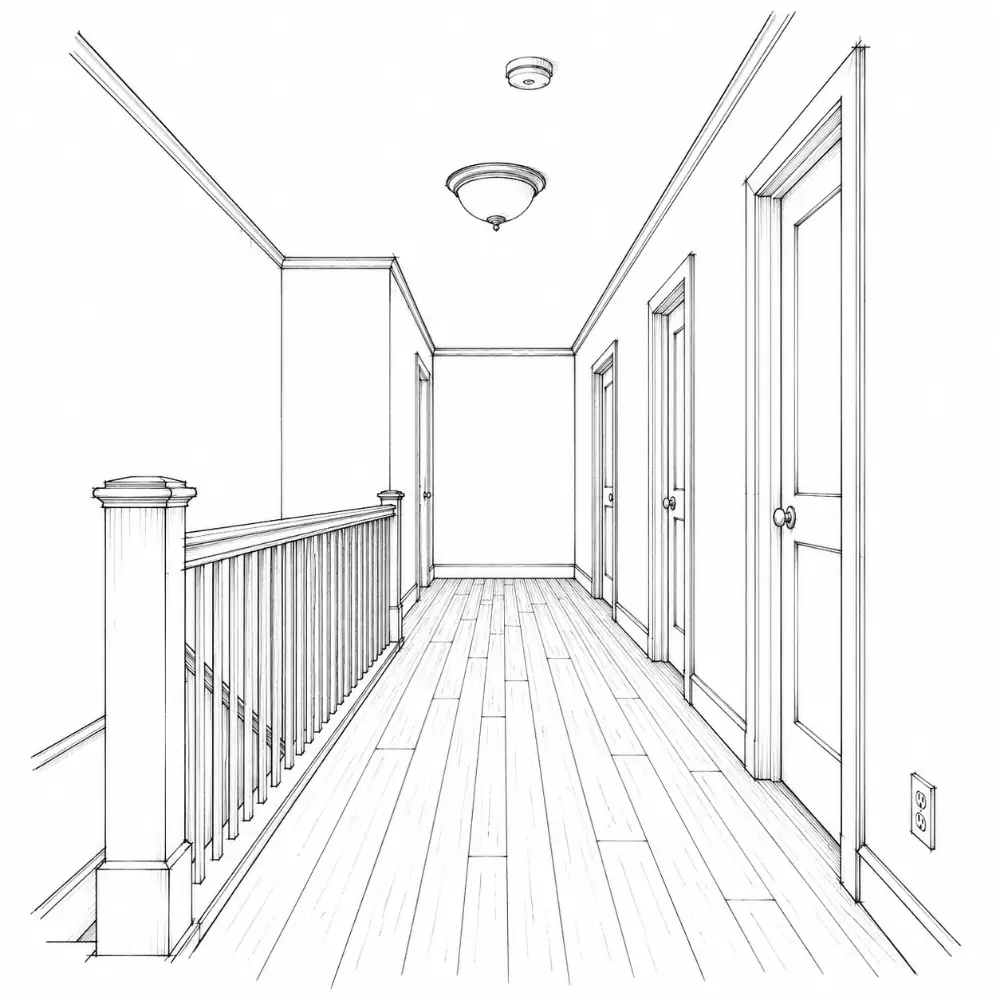 Drawing: halls (stairs)